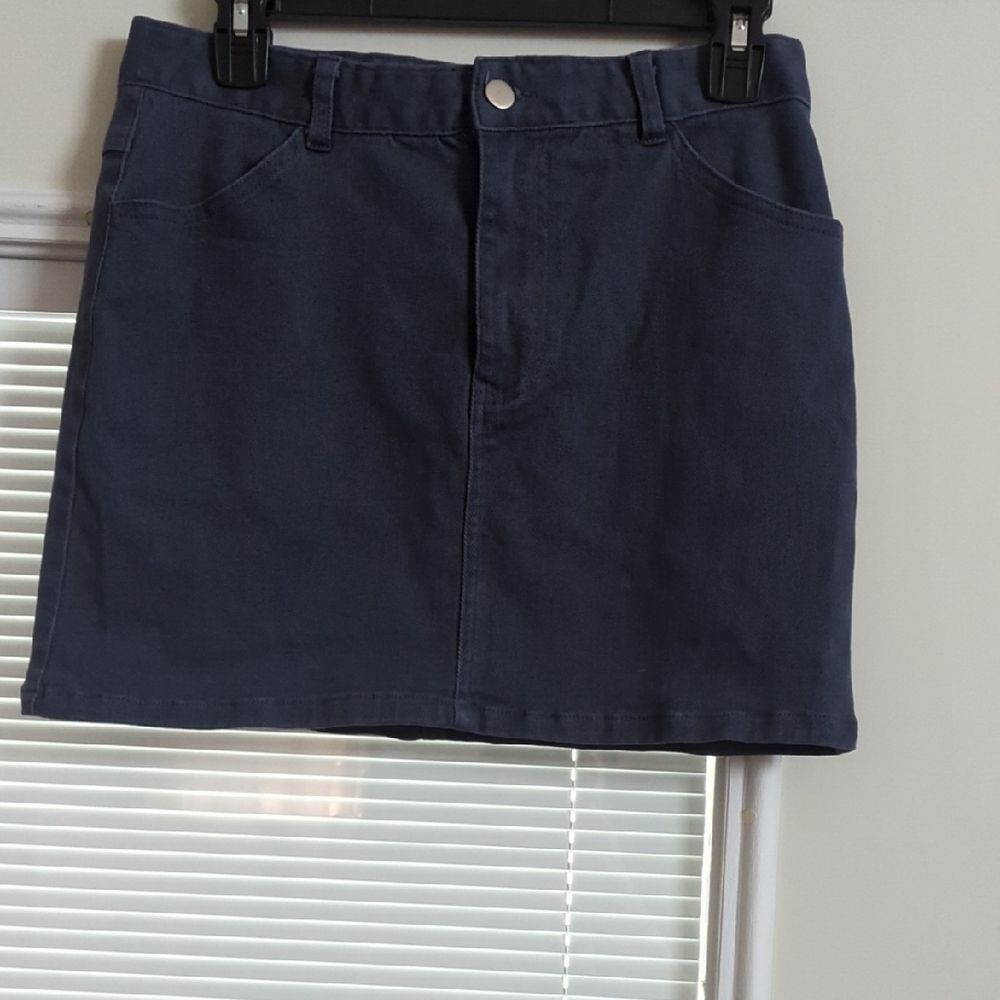 Elegant Dark Blue Mini Skirt